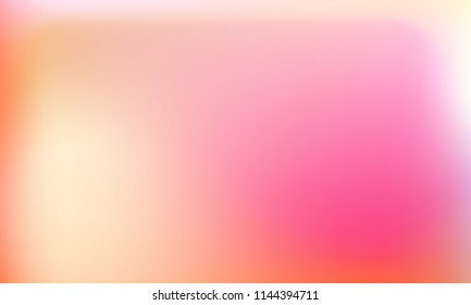 Trendy colorful blur fluid texture. Hologram foil motion background. Colored vector illustration. Abstract holographic blurry backdrop. Gradient mesh. White Pink Violet Blue.