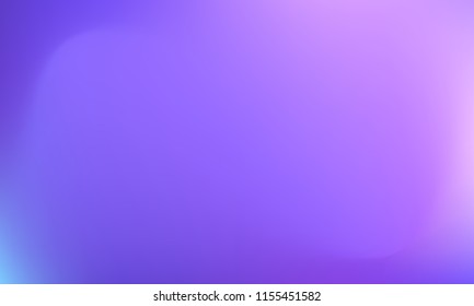 Trendy colorful blur fluid texture. Hologram foil motion background. Colored vector illustration. Abstract holographic blurry backdrop. Gradient mesh. Blue Violet Pink Iris Lavender.