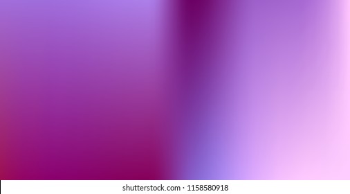 Trendy colorful blur fluid texture. Hologram foil motion background. Colored vector illustration. Abstract holographic blurry backdrop. Gradient mesh. Violet Orchid Iris Lavender Purple.