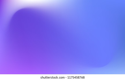 Trendy colorful blur fluid texture. Hologram foil motion background. Colored vector illustration. Abstract holographic blurry backdrop. Gradient mesh. Blue Violet Pink Iris Lavender.