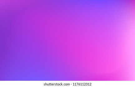 Trendy colorful blur fluid texture. Hologram foil motion background. Colored vector illustration. Abstract holographic blurry backdrop. Gradient mesh. Blue Violet Pink Iris Lavender.
