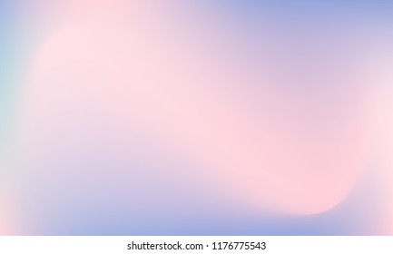 Trendy colorful blur fluid texture. Hologram foil motion background. Colored vector illustration. Abstract holographic blurry backdrop. Gradient mesh. Blue Violet Orchid Iris Lavender.