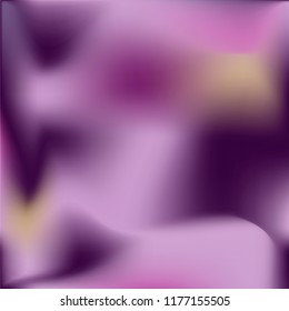 Trendy colorful blur fluid texture. Hologram foil motion background. Violet abstract gradient holographic blurry backdrop. Vector design template.
