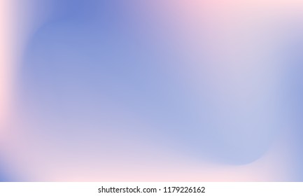Trendy colorful blur fluid texture. Hologram foil motion background. Colored vector illustration. Abstract holographic blurry backdrop. Gradient mesh. Blue Violet Orchid Iris Lavender.