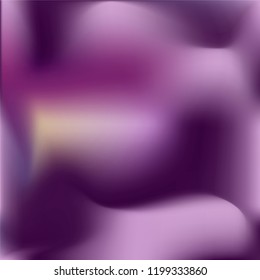 Trendy colorful blur fluid texture. Hologram foil motion background. Violet abstract gradient holographic blurry backdrop. Vector design template.
