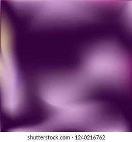 Trendy colorful blur fluid texture. Hologram foil motion background. Violet abstract gradient holographic blurry backdrop. Vector design template.
