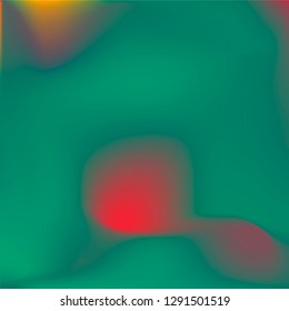 Trendy colorful blur fluid texture. Hologram foil motion background. Abstract gradient holographic blurry backdrop. Vector design template

