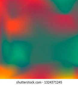 Trendy colorful blur fluid texture. Hologram foil motion background. Abstract gradient holographic blurry backdrop. Vector design template

