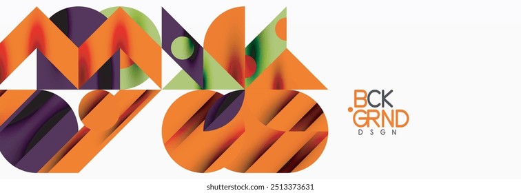 Trendy colorful circles, lines, arrows, triangles and other geometric shapes. Vector Illustration For Wallpaper, Banner, Background, Card, Book Illustration, landing page
