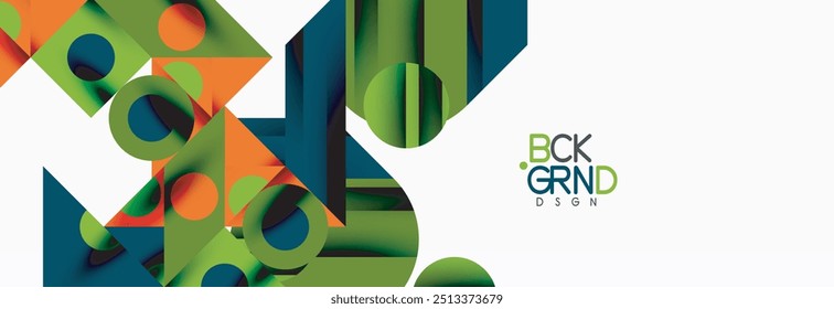 Trendy colorful circles, lines, arrows, triangles and other geometric shapes. Vector Illustration For Wallpaper, Banner, Background, Card, Book Illustration, landing page