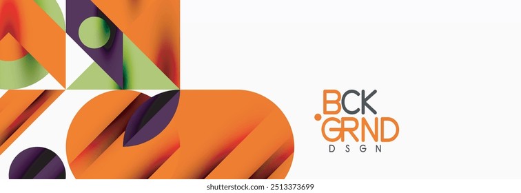 Trendy colorful circles, lines, arrows, triangles and other geometric shapes. Vector Illustration For Wallpaper, Banner, Background, Card, Book Illustration, landing page