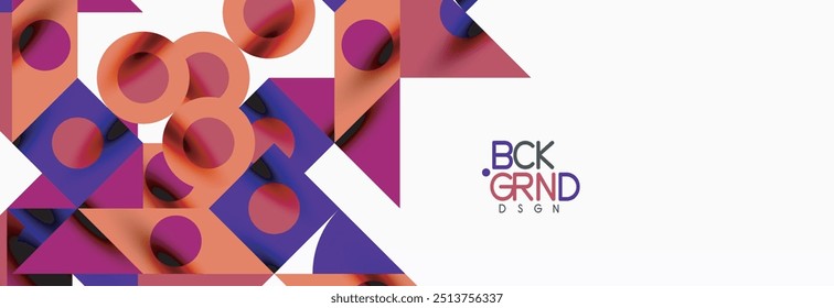 Círculos, linhas, setas, triângulos e outras formas geométricas da moda. Ilustração vetorial para papel de parede, banner, plano de fundo, cartão, ilustração de livro, página inicial