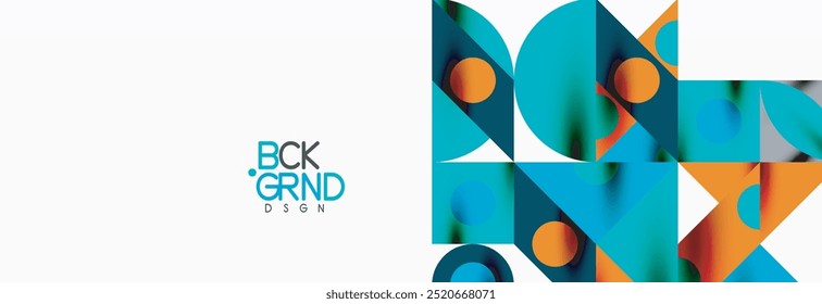 Trendy colorful circles, lines, arrows, triangles and other geometric shapes. Vector Illustration For Wallpaper, Banner, Background, Card, Book Illustration, landing page