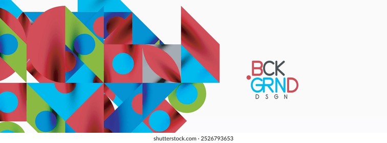 Trendy colorful circles, lines, arrows, triangles and other geometric shapes. Vector Illustration For Wallpaper, Banner, Background, Card, Book Illustration, landing page