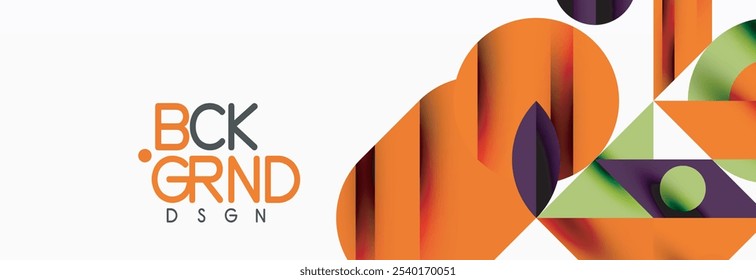 Trendy colorful circles, lines, arrows, triangles and other geometric shapes. Vector Illustration For Wallpaper, Banner, Background, Card, Book Illustration, landing page