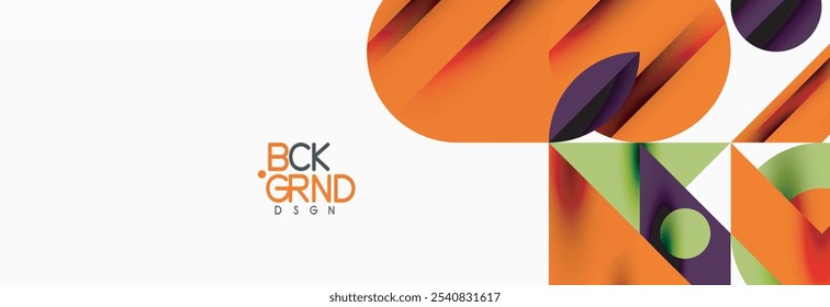Trendy colorful circles, lines, arrows, triangles and other geometric shapes. Vector Illustration For Wallpaper, Banner, Background, Card, Book Illustration, landing page