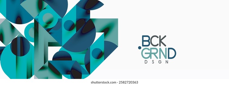 Trendy colorful circles, lines, arrows, triangles and other geometric shapes. Vector Illustration For Wallpaper, Banner, Background, Card, Book Illustration, landing page