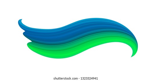 Trendy colorful flow poster. Wave liquid shape for design project, logotype, poster or banner
