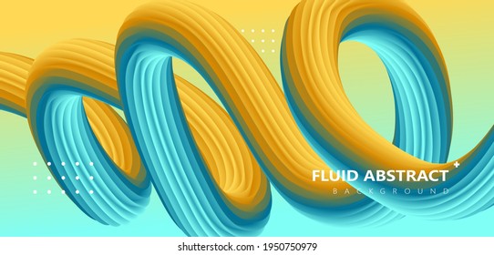 Trendy colorful fluid gradient abstract background