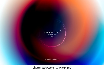 Trendy colorful fluid gradient background. Abstract smooth banner template with liquid blurred shapes. Vector illustration