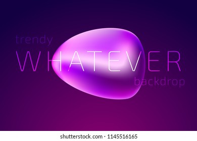 Trendy Colorful Fluid Gradient Shape Background. Futuristic Design Backdrop for Banner, Poster, Cover, Flyer, Presentation, Advertising, Intitational Card, Website and Mobile Usage