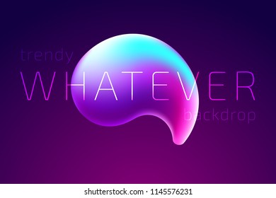 Trendy Colorful Fluid Gradient Shape Background. Futuristic Design Backdrop for Banner, Poster, Cover, Flyer, Presentation, Advertising, Intitational Card, Website and Mobile Usage