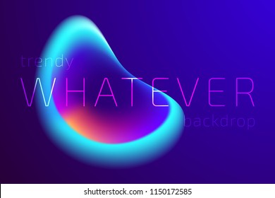 Trendy Colorful Fluid Gradient Shape Background with Place fo Text. Backdrop for Banner, Poster, Cover, Flyer, Presentation, Advertising, Intitational Card, Website and Mobile Usage