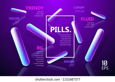 Trendy Colorful Fluid Gradient Shape Background with Place fo Text. Backdrop for Banner, Poster, Cover, Flyer, Presentation, Advertising, Intitational Card, Landing Website