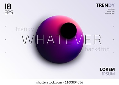 Trendy Colorful Fluid Gradient Shape Background with Place fo Text. Backdrop for Banner, Poster, Cover, Flyer, Presentation, Advertising, Intitational Card, Website and Mobile Usage