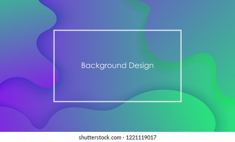 Trendy colorful geometric fluid shapes and bright wavy elements. Gradient background template. Dynamic abstract design cards. Composition perfect for flyers, banners, poster, web, landing page.