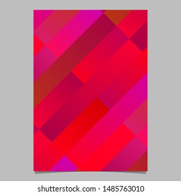 Trendy colorful geometrical gradient diagonal rectangle brochure template background - abstract vector flyer illustration