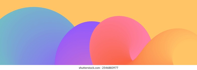 Fondo de degradado colorido de moda. Anuncio de línea de fluido de curva dinámica