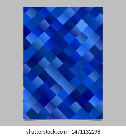 Trendy colorful gradient diagonal square pattern brochure background template - abstract vector page graphic