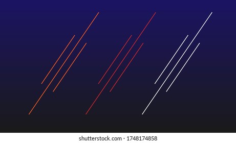 Trendy colorful gradient shapes composition, blue lines seamless pattern