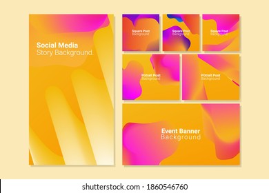 trendy colorful gradient for social media background templates, posts, stories, feeds, insta