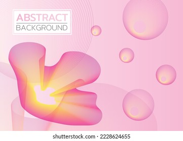 Trendy colorful graphic pattern vector background. Bright  abstract blended yellow - pink free forms strokes. Modern for decorative wallpaper, poster, flyer, banner, prints, paper, wrapping or fabric.