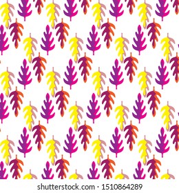 Trendy colorful pattern with foliage