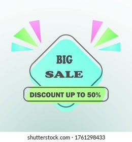 Trendy Colorful Sale Tag Banner Promotion For Social Media and Web