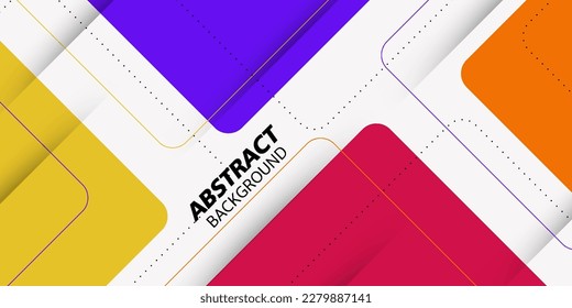 Trendy colorful vector background with square shape and lines. simple illustration with bright pattern on background. Smart design for your promotions.Eps10 vector