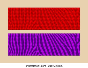 Trendy colorful zebra skin pattern background with wave transparency element. vector illustration form Animal fur for Fabric design, wrapping paper, textile and wallpaper