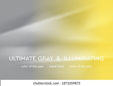 Trendy colors of the 2021 year. Contrast smooth gray and yellow vector background