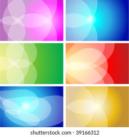juego de tarjetas de presentación de colores de moda