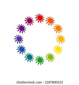 Colores de moda Corona Virus vectores iconos en fondo blanco.