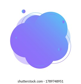 Trendy colourful gradient background. Abstract modern graphic element. Abstract banner with flowing liquid shapes. Template, logo, flyer