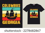 Trendy Columbus day  typography and graphic t shirt design