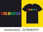 Trendy Columbus day  typography and graphic t shirt design