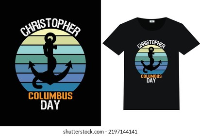 Trendy Columbus Day Typografie und Design eines grafischen T-Shirts