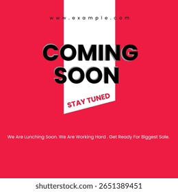 trendy coming soon web release background 