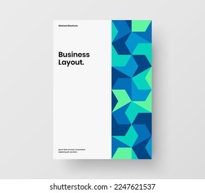 Ilustración de diseño vectorial A4 de identidad de la empresa de moda. Diseño de la cubierta del catálogo de mosaicos aislados.