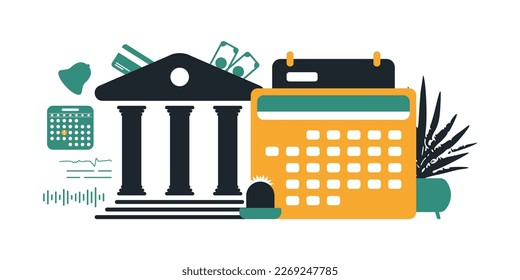 Composición de moda sobre el tema del pago de impuestos.